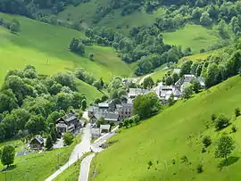 An aerial view of Bourg-d'Oueil
