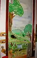 Interactive wildlife pop-up board for young children.