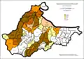 Share of Croats in Brčko by settlements 1971