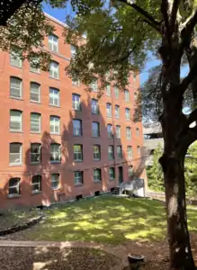 View of the Breslin's rear courtyard