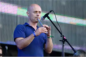 Brian Finnegan performing with Aquarium at Rock on the Volga Festival&nbsp;[ru] in 2013