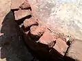 Bricks on a votive stupa at Bavikonda