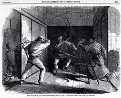 Attack on the British legation in Edo, July 1861.