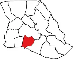 Location of Brown Marsh Township in Bladen County