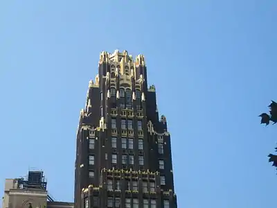 The American Radiator Building, New York City by Raymond Hood (1924)