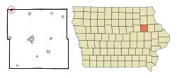 Location of Fairbank, Iowa