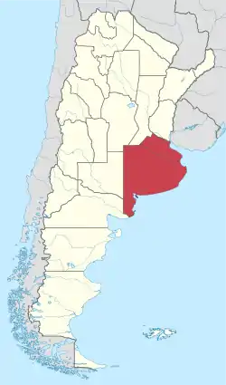 Location of Buenos Aires Province within Argentina