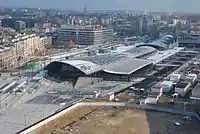 Aerial view of the station in 2016