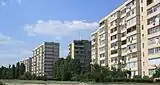Soviet-era apartment blocks