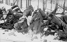 Image 29Soviet soldiers killed during the Toropets–Kholm Offensive, January 1942. Officially, roughly 8.6 million Soviet soldiers died in the course of the war, including millions of POWs. (from World War II casualties)
