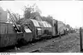 Soviet armoured train No.2 "Yuzhnouralskiy Zheleznodorozhnik" (South-Ural Railroad Man), of 38th Armoured Train Unit, Briansk front, abandoned at Marmyzhi 29 June 1942 (OB-3 type)