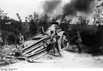 A 17 cm SK L/40 in action near the Marne