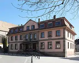 The town hall and school in Burnhaupt-le-Haut