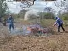 Burning Brash at Ten Acre Wood, Hillingdon