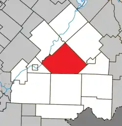 Location within Le Haut-Saint-François RCM