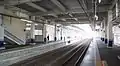 Platform 1 from the down (Ogose) end in October 2013