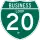 Business Interstate 20-P marker
