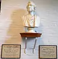 Marble bust of Sen. Justin Smith Morrill (1810–1898) at UVM Morrill Hall