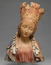 Gothic - Bust of the Virgin, c.1390-1395, terracotta with paint, Metropolitan Museum of Art, New York City