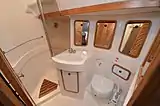 A view of the Heads of a C&C 37/40 looking aft to port.