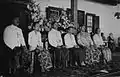 Wedding ceremony of Hoesein and Partini, held in Kraton Mangkunegara.
