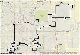 Map of the Colorado 1st Congressional District since 2023