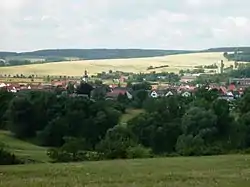 Caaschwitz seen from the east