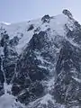 Cable car going to Aiguille du Midi