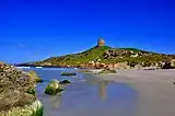 The Spanish tower of San Giovanni Sinis dominates the entire peninsula of Capo San Marco and the archaeological site of Tharros.