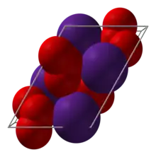 Crystal structure of Caesium ozonide