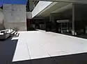 Main entrance, designed by Arata Isozaki