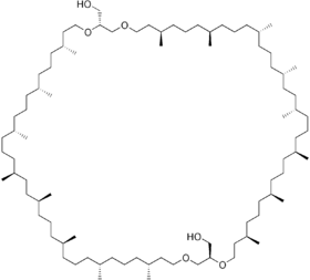 Skeletal formula of caldarchaeol