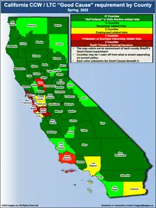CA CCW Good Cause Map