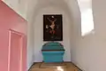 Inside view of one of the Oka Calvary chapels.