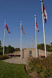 Monument at the site of Camp X in Whitby, Ontario