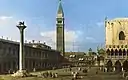 Venice The Piazzetta Towards The Torre dell' Orologio