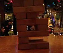 Cantilever occurring in the game "Jenga"