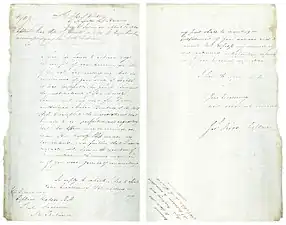 Letter from Captain Joseph Nias, RN, HMS Herald, to Captain William Hobson, RN, Lieutenant-Governor of New Zealand, acknowledging Bunbury's task and that he will assist. 25 April 1840. Archives New Zealand