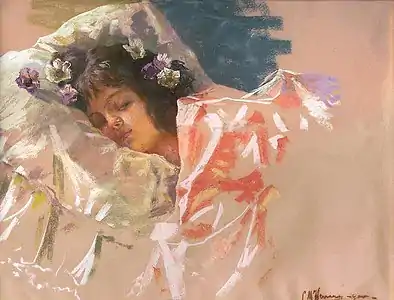 Descansando (1900) by Carlos Maria Herrera