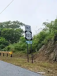 PR-142 near its junction with PR-823 in Río Lajas