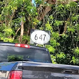 Puerto Rico Highway 647 in Cibuco barrio