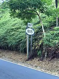 PR-803 near its junction with PR-805 in Palos Blancos, Corozal