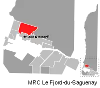 Location of Saint-David-de-Falardeau