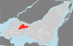 Location on Island of Montreal