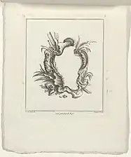 Rococo cartouche from the Second Livre de Cartouches, circa 1710-1772, Rijksmuseum