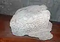 Carved flower on stone, ancient work, Archaeological museum of Jaffna, Sri Lanka