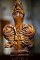 Poppy head pew end