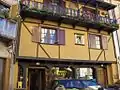 half-timbered house in Susa, Piedmont.