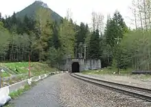 The west portal of the Cascade Tunnel
