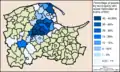 Percentage of people that speak Kashubian at home (2002)